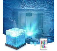 RuiDay Lampada Aurora Boreale Cubo, 16 Colori Proiettore Aurora Boreale, Luce Notturna Bambini Con Timer&Telecomando, LED Proiettore Stelle Soffitto, per Camera da Letto/Feste/Giochi (Bianco)
