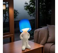 RuiDay Lampada da Tavolo Shy Boy con Interruttore Wiener, Divertente LED Lampada Tavolo, Lampada Comodino Ricaricabile Regali di Natale e San Valentino, per Il Fidanzato (Blu)