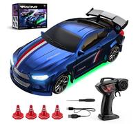 RuiDay Macchina Telecomandata Skidboiz, 2.4Ghz Mini Rc Drift Car, Auto Telecomandata 4x4, con Luce, Auto Radiocoman, Giocattoli per Bambini per Ragazzi e Ragazze, Natale Compleanno (A - Blu)