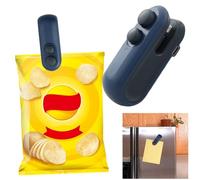 RuiDay Mini Sigilla Sacchetti, USB Sigillatore per Sacchetti Ricaricabile Sigillatore Termico, 2in1 Sigillatrice per Sacchetti,Utensili da Taglio Incorporati, Conservazione Del Cibo (Blu)