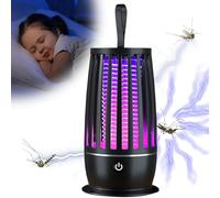 RuiDay Trappola Zanzare da Interno, Zanzariera Elettrica con Luce UV, Ammazza Zanzare Elettrico Esterno, Lampada Antizanzare Elettrica USB Non Rumore, Lampada Elettrica Anti Insetti (Nero)