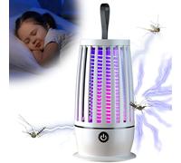 RuiDay Trappola Zanzare da Interno, Zanzariera Elettrica con Luce UV, Ammazza Zanzare Elettrico Esterno, Lampada Antizanzare Elettrica USB Non Rumore, Lampada Elettrica Anti Insetti (Bianco)