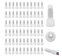 Ruidee 100 Pezzi Connettori a Estremità Chiusa in Nylon CE1 Gauge Terminale Chiuso per Elettronica, Auto, Scooter, Moto (CE1)