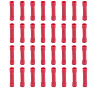 Ruidee 100 Pezzi Connettori di Testa Terminali Elettrici a Crimpare di Connettori Femmina e Maschio Terminali Elettrici a Vanga Isolati Connettori di Testa a Crimpare per Cavi da 0.5-6 mm² (PTG/Red)
