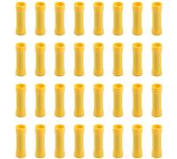 Ruidee 100 Pezzi Connettori di Testa Terminali Elettrici a Crimpare di Connettori Femmina e Maschio Terminali Elettrici a Vanga Isolati Connettori di Testa a Crimpare per Cavi 0.5-6 mm² (PTG/Yellow)