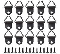 Ruidee 100 Pezzi Ganci per Cornici Cornice con Gancio a Triangolo Ganci Appendi Quadri con Viti Attaccaglie D Anelli Cornice per Foto Appendere Ganci (SJG/Black)
