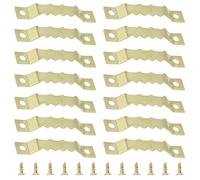 Ruidee 100 Pezzi Ganci per Quadri Foto Cornice Ganci Appendini 45x8mm ggancio Quadro Invisibili Ganci Dente di Sega con Viti per Appendere Quadri Artigianato (JCG/Gold)
