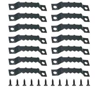 Ruidee 100 Pezzi Ganci per Quadri Foto Cornice Ganci Appendini 45x8mm ggancio Quadro Invisibili Ganci Dente di Sega con Viti per Appendere Quadri Artigianato (JCG/Black)