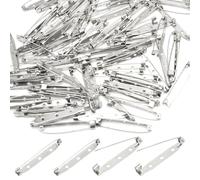 Ruidee 100 Pezzi Spille da Balia 45mm Spille Metalliche Spille per Artigianato Fai da Te piccole Spille per Button Spilles a Barra Per Artigianato abbigliamento Gioielli (DIY/45mm)