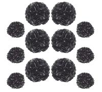 Ruidee 12 pompon di carta velina da 25,4 cm e 30,5 cm, da appendere, fiori di carta colorata, per feste e matrimoni (ZH/nero)