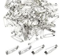 Ruidee 150 Pezzi Spille da Balia 25mm Spille Metalliche Spille per Artigianato Fai da Te piccole Spille per Button Spille a Barra Per Artigianato abbigliamento Gioielli (DIY/25mm)