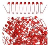 Ruidee 200 pz spille di sicurezza colorate, spille di sicurezza per lavori artigianali, cucito, bordatura, bottoni a clip per cartellini da appendere su indumenti (rosso)