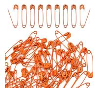 Ruidee 200 spille di sicurezza colorate, spille da cucito per lavori artigianali, cucito, orlatura, clip a bottone per etichette da appendere agli indumenti (arancione)