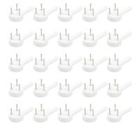 Ruidee 30 Pezzi Muro Gancio di Plastic Ganci 25mm Ganci per Appendi Quadri Appendiabiti Cornice Ganci da Parete Antitraccia Ganci per Chiodi Invisibili Ganci per Appendere Foto Specchi(SLG/25MM)
