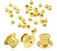 Ruidee 30 Pezzi Pin Back per Smalto Pins Backing Spilla Fibbia Chiusure a Farfalla con Spilla Spille Gioiello per Vestiti Perno di Bloccaggio Metallo Chiusura a Pernodi Ricambio (BJ-YZ/G)