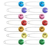 Ruidee 30 Pezzi Spille da Balia Colorate Bambini Spille 53mm Colorate per Cucire Artigianali Spille da Valia Decorative in Plastica Spilles per Vestiti Bambini Artigianato (BZ-ET/Colour Smile)