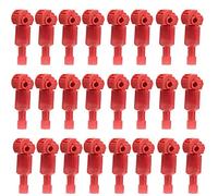 Ruidee 30 Set Connessioni Rapide Tipo T Connettori Piatti T-Tap Connettore Terminale Morsetti per Cavi Elettrici Isolati Terminali per Cavi Elettrici Autospelanti T-Tap Rapido Giuntura (TXJ/Red)
