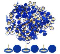 Ruidee 300 Pezzi Puntine a Testa Tonda Puntine da Disegno Puntina a Testa Tonda in Metallo Rivestito in Plastica Chiodi da Tappezzeria per Divani Lavagne Sughero Mobili (CTD/Dark Blue)