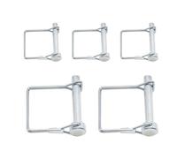 Ruidee 5 perni rettangolari 8 x 50 mm, perno di sicurezza in acciaio al carbonio, bullone di sicurezza per rimorchi agricoli, fattorie, giardino (FSX/8 x 50 mm)