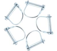 Ruidee 5 Pezzi Perno di Bloccaggio 8x50mm Heavy Duty Bloccaggio a Filo a Forma D Giunto di Sicurezza per Impieghi Perni di Blocco per Filo Pollice Perno di Accoppiamento di Sicurezza (DX/8x50mm)