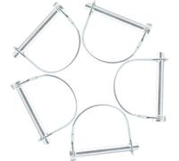 Ruidee 5 Pezzi Perno di Bloccaggio 8x70mm Heavy Duty Bloccaggio a Filo a Forma D Giunto di Sicurezza per Impieghi Perni di Blocco per Filo Pollice Perno di Accoppiamento di Sicurezza (DX/8x70mm)