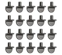Ruidee 50 Pezzi 5mm Perni per Mensole Supporto per Perni per Scaffali Reggi Mensola Reggimensola a Forma di L Supporti per Ripiani per Librerie Armadi Mobili (XL/Gun Black)