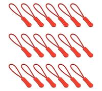 Ruidee 50 Pezzi Cerniera Tira Zip Estensione Cerniera Tag Zipper Puller Sostituzione Tiralampo in Nylon Fascino Tirazip per Zaini,Giacche (LLS/Red)
