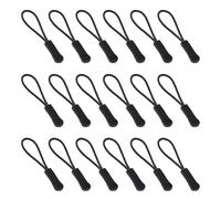 Ruidee 50 Pezzi Cerniera Tira Zip Estensione Cerniera Tag Zipper Puller Sostituzione Tiralampo in Nylon Fascino Tirazip per Zaini,Giacche (LLS/Black)