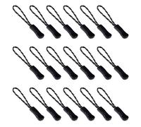 Ruidee 50 Pezzi Cerniera Tira Zip Estensione Cerniera Tag Zipper Puller Sostituzione Tiralampo in Nylon Fascino Tirazip per Zaini,Giacche (LLS/Black+White Dot)