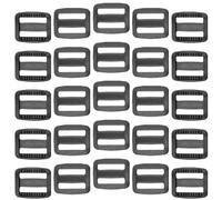 Ruidee 50 Pezzi Fibbie Passanti in Plastica 20MM Doppia Entrata Fibbia a Scelta Chiusura Fibbie per Borse Fibbia a Scatto a Scorrimento Laterale per Zaino Fibbia da Cintura (RK/20mm)