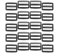 Ruidee 50 Pezzi Fibbie Passanti in Plastica 32MM Doppia Entrata Fibbia a Scelta Chiusura Fibbie per Borse Fibbia a Scatto a Scorrimento Laterale per Zaino Fibbia da Cintura (RK/32mm)