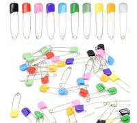 Ruidee 50 Pezzi Spille da Balia Colorate Bambini Spille 54mm Cucire Artigianali Spille da Valia Decorative in Plastica Spille per Pannolini per Vestiti Bambini Artigianato (BZ-ET/Colour)