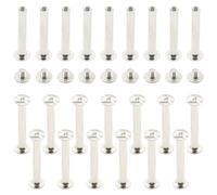 Ruidee 50Pezzi/25Sets Rivetti a Vite M5x35mm Viti Rilegatura Acciaio Inox Viti Chicago Rivetti Testa Piatta a Vite Cintura per Fissaggio Album Fotografico (ZBD/M5x35)