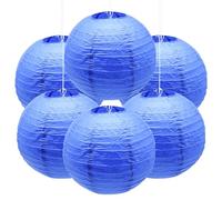 Ruidee 6 Pezzi Lanterne di Carta 30cm Lanterna di Rotonde da Appendere in Lanterne Lanterna di per Decorare Luci e Decorazioni per Matrimoni Compleanni Diametro (ZDL/Jewel Blue)