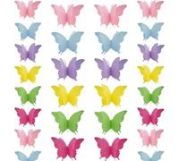 Ruidee Ghirlanda di carta a forma di farfalla, 4 pezzi, da appendere, con fiori e farfalle, decorazione da appendere per Halloween, feste di compleanno, baby shower, matrimoni, vetrine (colorate/HD)