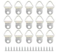 Ruidee Kit da 100 pezzi per appendere quadri, piccoli anelli triangolari, per appendere quadri, cornici con foro singolo, viti per appendere foto, cornici, punto croce, orologi, quadri, specchi, opere