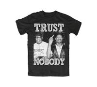 RUIdrSEDFG Trust Nobody T-Shirt Cult,Notorious B.I.G,2pac,eastcoast,Westcoast,Rap, Legend Black L
