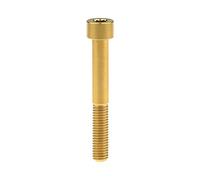 Ruifu M8 Titanium Gr5 Allen Socket cap Bolt Vite DIN912 per Moto Bicicletta 20 25 30 35 40 45 50 60 70 mm, Gold, M8x60mm