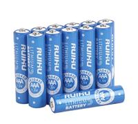 RUIHU Batterie al litio AAA, confezione da 12 batterie al litio triplo A, 1,5 V, 1200 mAh, batterie al litio AAA a lunga durata, non ricaricabili (litio AAA-12 pezzi)
