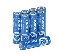 RUIHU Confezione da 8 batterie AA al litio ferro, doppia A, 1,5 V, 3000 mAh, a lunga durata, per fotocamera lampeggiante, non ricaricabili (litio AA-8)