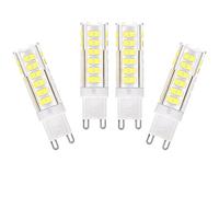 Ruihua Lampadina LED G9 da 9W(Equivalente a una Lampada Alogena da 85W)Lampadina G9 Bianca Fredda Non Dimmerabile da 6000K Angolo del Fascio di 360° 850LM 4 Confezioni