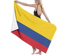 RUiillg Telo Mare Microfibra,Bandiera Colombia Dimensioni Accurate Elementi Asciugamano Da Spiaggia Leggero,Telo Da Bagno Grande,Perfetto Per Gli Sport Di Fitness,Nuoto,Viaggi In Hotel Per Famiglie