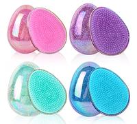 RUIJIE 4 Pezzi Spazzola Districante per Capelli Spazzole Portatile per Capelli da Massaggio Rotonda Anti-Nodo Spazzola Districante del Cuoio Capelluto per Bambina Bagnati e Asciutti, Riduce la Rottura