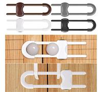 RUIJIE Chiusure Sicurezza Bambini, 4 Pezzi Blocca Cassetti per Bambini, Bambino Serrature di Sicurezza, Sicurezza Cassetti per Armadietto, Cassetto, Armadio, Guardaroba, Non Necessitano Attrezzi