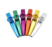 RuiJOTWAT 6 pezzi Kazoo in metallo Chitarra Ukulele Companion Set di carte portatili Flauto Strumenti musicali Semplice e facile da imparare
