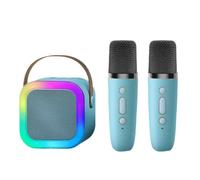 RuiJOTWAT Altoparlante Bluetooth piccolo altoparlante microfono wireless e altoparlante integrato per canto, adatto per riunioni di scuola a casa, blu