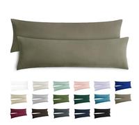 RUIKASI Federa per cuscino 40x145 Taupe set da 2 - Oeko Tex fodera per cuscino per chi dorme sul fianco 40 x 145 cm con cerniera in microfibra, fodera per cuscino per chi dorme sul fianco 145x40