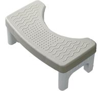 Ruikcoll Sgabello pieghevole per WC migliora la postura, aiuta le emorroidi, in caso di stitichezza e sindrome dell'intestino irritabile, grigio