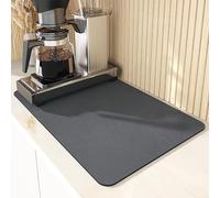 Ruikcoll Tappetino sgocciolatoio, per macchina da caffè, scolapiatti, scolapiatti, tappetino assorbente, per cani e gatti, (grigio, 30 x 40 cm)