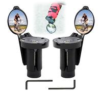 Ruikdly Set di 2 Specchietto Retrovisore Bici, Specchietti per Bicicletta Regolabile con Rotazione a 360°, Side Mirror Bici Pieghevole, Specchietti Bici Lunghi da 16-22 mm Universale per Bici
